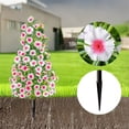 thumbnail image 5 of 19.7 Inch UV-Resistant Artificial Outdoor Shrubs 4 Pack, Conical Flower Trees with Ground Stakes for Patio, Garden, Porch, Indoor Outdoor Decor (Red), 5 of 8
