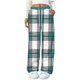 thumbnail image 3 of Pajama Pants for Women Fleece Floral Printed Elastic Waist Pajama Bottoms Casual Comfy Loose Cotton Sleepwear Plus Size Full Length Pants with Pockets S-2XL, 3 of 5