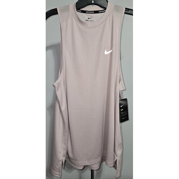 BRANDED WOMENS PALE PINK ATHLETIC TANK TOP SIZE M, NIKE AT4190-684
