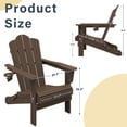 thumbnail image 5 of KINGYES Folding Adirondack Chair with Cup Holder, HDPE All-Weather Folding Adirondack Chair, Fir Pit Chairs for Patio Garden Backyard, 5 of 7