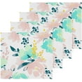 thumbnail image 2 of Watercolour Floral Washcloth 12x12in Set, 2 Pack Absorbent Cotton Towel Square Kitchen Dishes Towels, Soft Cleaning Face Hand Towel Fast Drying, 2 of 7