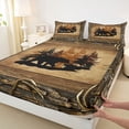 thumbnail image 4 of Erosebridal Bear Animal Full Size Sheets for Men, Western Rustic Bed Sheets, 4 Pieces, 4 of 5