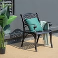 thumbnail image 3 of Costway 4PCS Patio Dining Bistro Chair All Weather Cast Aluminum Armrest Garden, 3 of 10