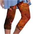 thumbnail image 2 of Leggings for Women under $5! Cagogo Womens Summer Capri Leggings Floral Print Plus Size Lounge Capri Leggings Athletic Gym Soft Stretchy Elastic Waist Casual Summer Knee Length Yoga Pants, 2 of 6