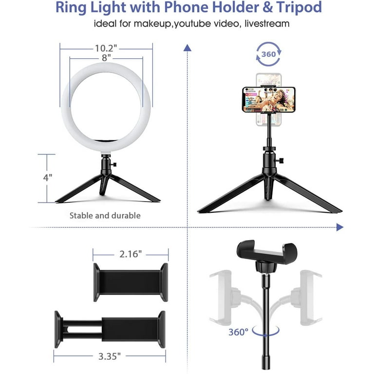 Monster 10 in. Multicolor LED Ring Light with Flexible Tripod