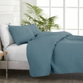 thumbnail image 3 of Bare Home 3 Piece Soft Lightweight Coverlet Set, Full/Queen, Coronet Blue, 3 of 6