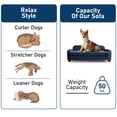 thumbnail image 6 of Medium/Large/Small Dog Couch, 35" Wide Pet Sofa for Large and Medium Dogs with Removable Mattress Cover, Luxury Raised Dog Couch Chenille Lounging Bed with Anti-Slip Bottom(Navy Blue), 6 of 9