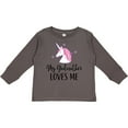 thumbnail image 3 of Inktastic My Godmother Loves Me Unicorn Girls Long Sleeve Toddler T-Shirt, 3 of 5
