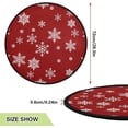 thumbnail image 3 of GZHJMY Snowflakes Christmas Tree Mat, Round Christmas Tree Stand Mat Decoration for Holiday Party Home Christmas Day Ornaments Floor Door, 28.3", 3 of 6