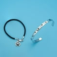 thumbnail image 4 of Paw Print Inspirational Stainless Steel Cuff Bracelet, 4 of 5