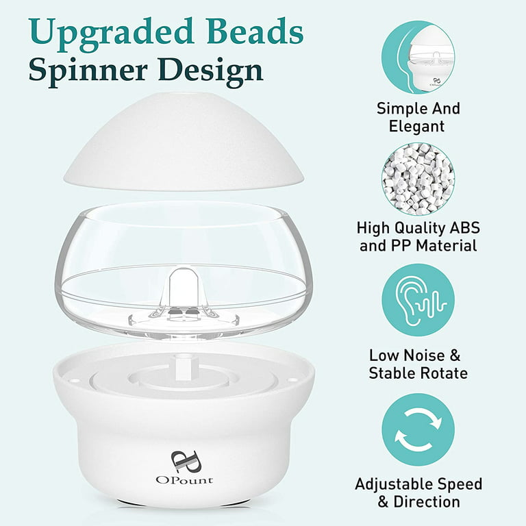 Bead Spinner Electric Beads Spinner Adjustable Speed Beading Bowl with  Curved Beading Needles and Elastic String, Waist Bead Spinner Kit for DIY  Seed