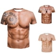 thumbnail image 7 of Mens Casual Short Sleeve 3D Chest Muscle Printing Graphic T-Shirt Funny Tops Tee, 7 of 7