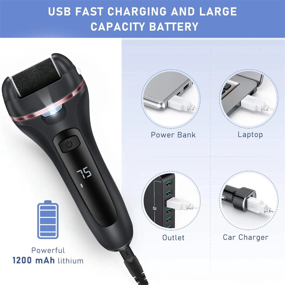 Electric Callus Remover Professional Pedicure Feet Tools Waterproof Foot Care Tools Foot File Hard Skin Remover USB