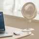 thumbnail image 5 of Ventilador de Escritorio con Clip, Ventilador de Piso Telescópico Portátil, 4 Velocidades con Luz LED, Ventilador de Escritorio Oscilante con Clip, Recargable por USB, 5 of 5