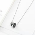 thumbnail image 6 of Stainless Steel Couple Prayer Christian Necklace Engraved Word Bible Pendant for Women Men 1, 6 of 8