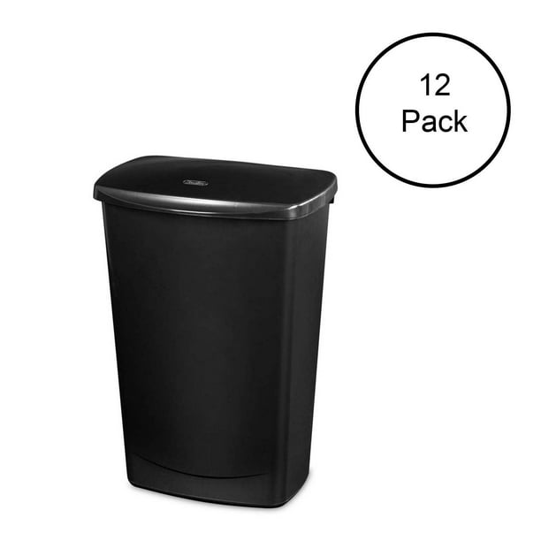 Sterilite 10919006 11.4 Gallon LiftTop Covered Wastebasket Trash Can