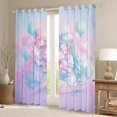 thumbnail image 2 of jejeloiu Cute Anime Girls Blackout Curtains Set of 2 (52x84 Each),Colorful Kawaii Balloon Window Curtains For Princess Teens, 2 of 6