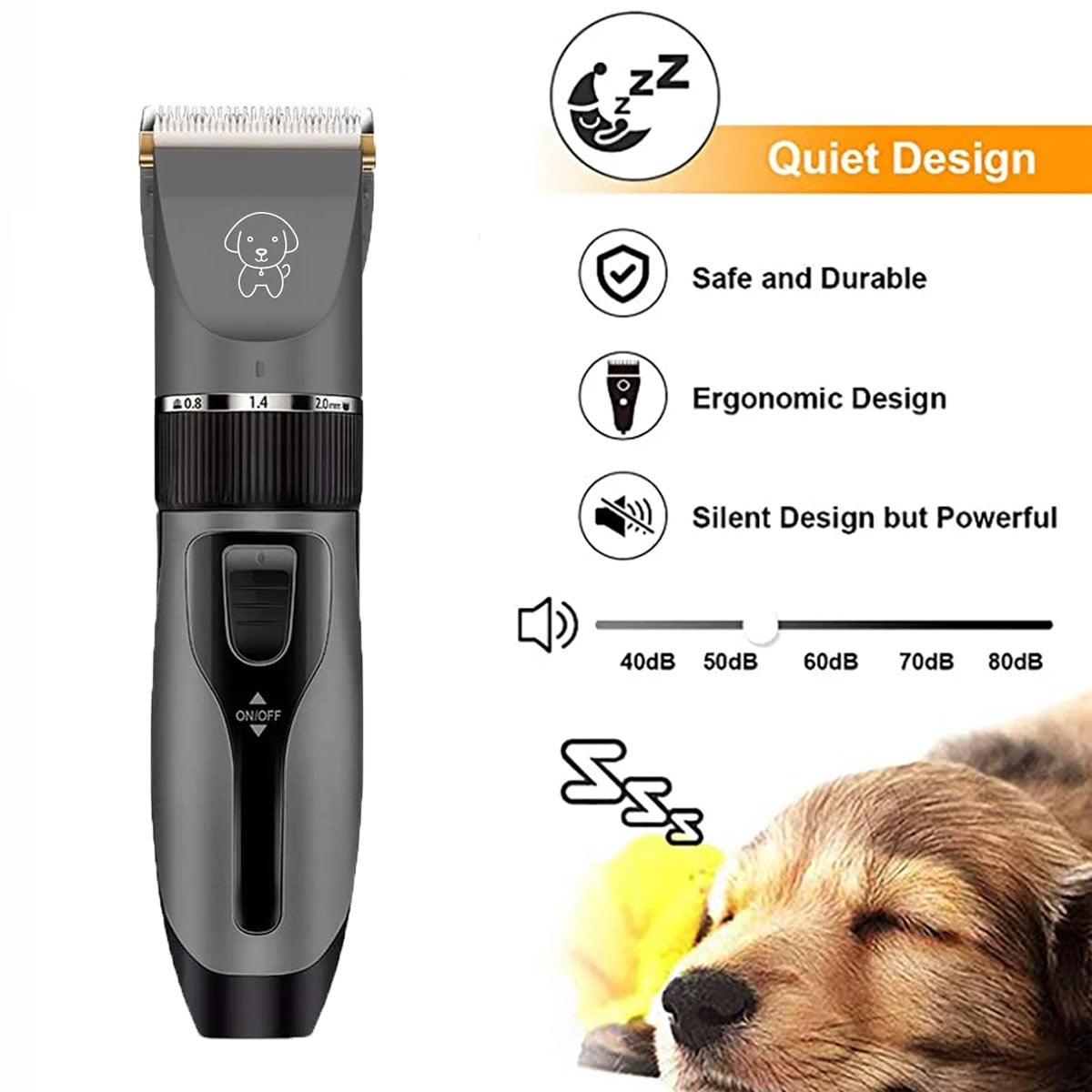 Pet Grooming Tools Dog Hair Clipper Rechargeable Trimmer for Large, Medium  and Small Dogs, Cats and Horses 