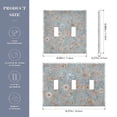 thumbnail image 3 of Dailycode Light Switch Plate Covers 2 Gang Wall Plate Plastics Outlet Covers for Kitchen Home Office Decor Delicate Pastel Blue Vintage Floral, 3 of 8