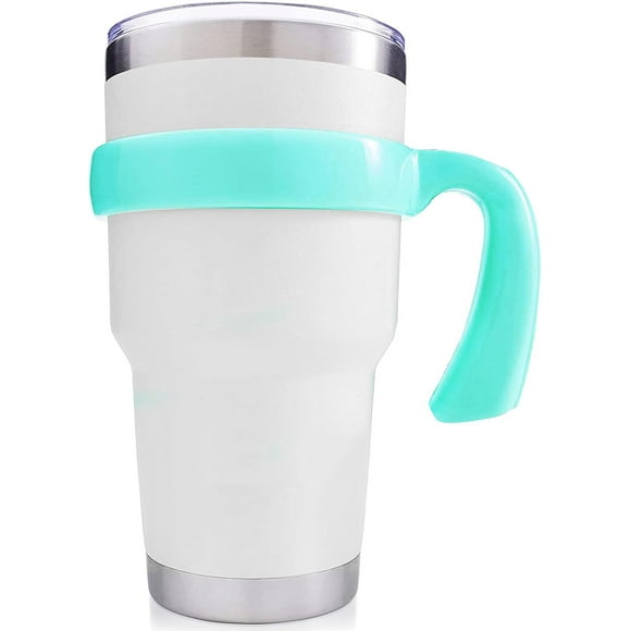 shiyou-Tumbler Handle for YETI 30oz Rambler Cup, Anti Slip Travel Mug Grip Cup Holder for Stainless Steel Tumblers, Yeti, Ozark Trail, Rtic, Sic and More Tumbler Mugs (Green)