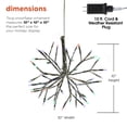 thumbnail image 5 of Alpine Corporation Christmas Twig Snowflake Ornament with LED Lights, Multi-Colored, 5 of 14