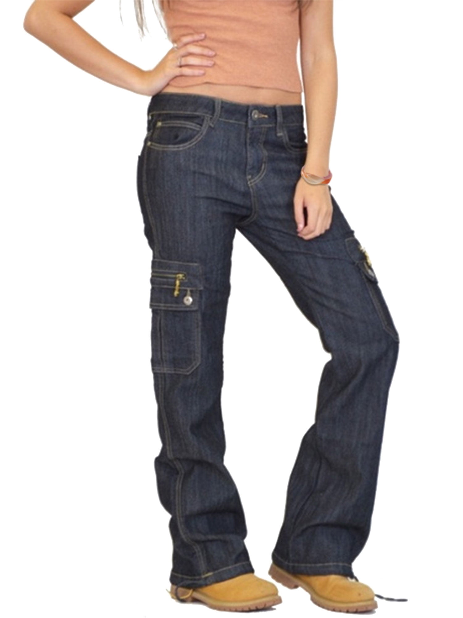 cargo denim jeans womens