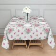 thumbnail image 3 of Pioneer Flower Floral Print Pattern Square Tablecloth, Waterproof Wipeable Spillproof Washable Table Cover for Home Kitchen Party Decor, 60"x60", 3 of 6