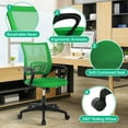 thumbnail image 2 of NiamVelo Mesh Office Chair Computer Desk Chair for Adults, Mid Back Rolling Chair Cheap office chairs with Lumbar Support Armrest for Home Office,Green（2 Pack）, 2 of 10