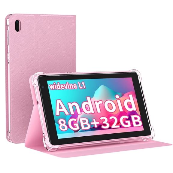 Android Tablet, 7 Inch Tablets, 8GB 32GB 1024GB Expand, Quad-Core 1.5GHz Processor, 5MP Dual Camera,1024 x 600 IPS HD Display Screen, 3000mAh Battery, 5G WiFi6, Google GMS 7 Tablet with Case