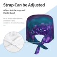 thumbnail image 4 of Kdxio Purple and Green Glitter Pattern Turban Hat for Women Men Comfortable Adjustable Cleaning Working Cap with Sweatband, 4 of 8