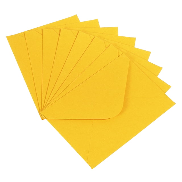 Uxcell Mini Envelopes Tiny Pockets Mini Gift Card Business Card Envelope, Yellow 50 Pack