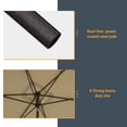 thumbnail image 5 of ACEGOSES 10 x 6.5ft LED Solar Outdoor Patio Rectangle Table Umbrellas with Non-Fading Canopy for Garden and Yard,Sand Brown, 5 of 9