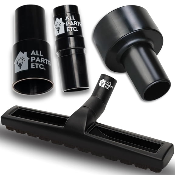 ALL PARTS ETC. 14" Vacuum Floor Brush with Adapters Compatible with Shop Vac Craftsman Ridgid Vacmaster Workshop Wet Dry Vacuums – Includes 1-3/8", 1.5" & 2-1/2" Adapter Set