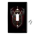 thumbnail image 2 of Warrior Knight Tank Dragon Shield Fantasy Gaming Plastic Wall Decor Toggle Light Switch Plate Cover, 2 of 4