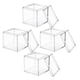 thumbnail image 4 of KAKOWELY 4 cajas de almacenamiento pequeñas de plástico transparente con forma de cubo cuadrado y tapa, transparentes, para dulces, joyas, recuerdos de fiesta., 4 of 5