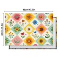 thumbnail image 5 of Pioneer Flower Floral Print Pattern Summer Placemats Table Placemats Set Of 6-Linen Kitchen Washable Placemats Table Mats 12x18 Inch Non-Slip Heat Resistant, 5 of 5