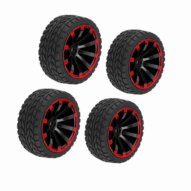 Juego De 4 Neumáticos De Goma Para Coche 1:10, Llanta De Rueda De Vehículo Con Control Remoto Con