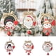thumbnail image 1 of Set de adornos de madera navideñas - Decoraciones para el árbol de muñeco de nieve de Papá Noel con moño para decoración navideña, 1 of 2
