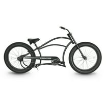 Tracer Harman GT 26" Beach Cruiser Bike,Single Speed, FatTires,Low Handlebar,for Men Women,Matte Black
