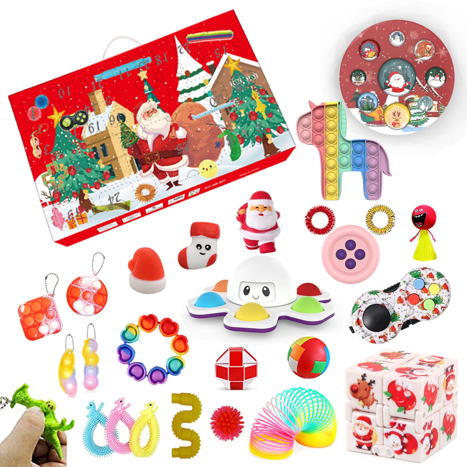 Biekopu Christmas Advent Calendar Fidget Toys Set,24Days Christmas