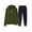Red+Navy, variant on Fall Fashion Tracksuit For Men 2Pcs Athletic Hoodies Sets Men'S Casual Oversize Solid Color Drawstring Trouser Long Sleeve Hooded Set Running Jogging Sport Suit Set