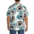 thumbnail image 7 of Goofa Watercolor Sunflower Printed Men's Casual Short-sleeved Shirt,Lightweight Breathable Button-down,Summer Casual men's top,Versatile Fashion shirt-4X-Large, 7 of 7