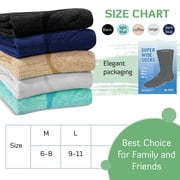 AMITOFO Socks for Diabetic-Friendly Comfort, 5 Pairs Non-Binding Bamboo Viscose Socks with Smooth Seamless Design, Moisture-Wicking Soft Breathable Socks for Sensitive Feet, Multicolor, Size 11-13