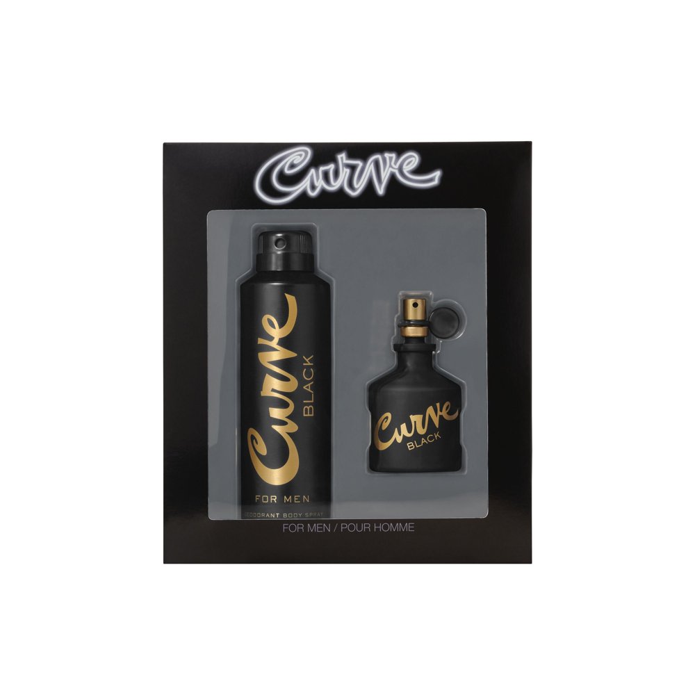 Curve Black Men's Fragrance 2 Piece Gift Set, 2.5 fl. oz. Eau de Cologne