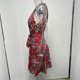 thumbnail image 5 of Mini Vestido Vestido de Babydoll para mujer Vestido de fiesta informal de cintura con lazo estampado Vestido de fiesta femenino de verano Kuymtek Rojo Xxl para Mujer, 5 of 7