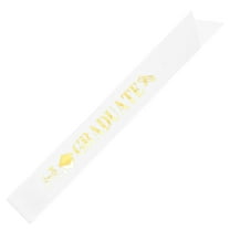 Masteelf  Graduation Straps Homecoming Court Sashes Bachelorette Pageants White