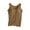 Brown, variant on Womens Plus Size Tank Tops Built-in Bra Sleeveless Camisole Yoga Workout Tops Crew Neck T-shirts