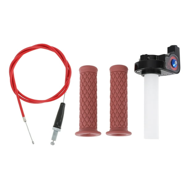 Kit de Cubierta de Empuñaduras de Mano para Motocicleta 7/8" 22mm 15/16" 24mm Antideslizante de Goma para Motocicleta Scooter Bicicleta ATV Rojo Vino 1 Juego