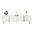 thumbnail image 1 of White High-Gloss TV Stand - 67" Modern Minimalist Storage Cabinet, 1 of 1