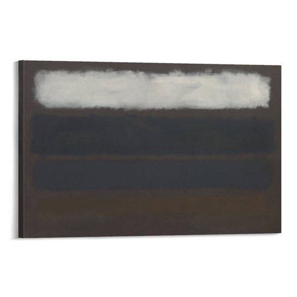Horizontales Blanco sobre Oscuros 1961 de Mark Rothko Obras de Arte Imagen Impresión Póster Arte de Pared Pintura Lienzo Regalo Decoración Hogar Pósteres Decorativos 08x12 pulgadas (20x30 cm)